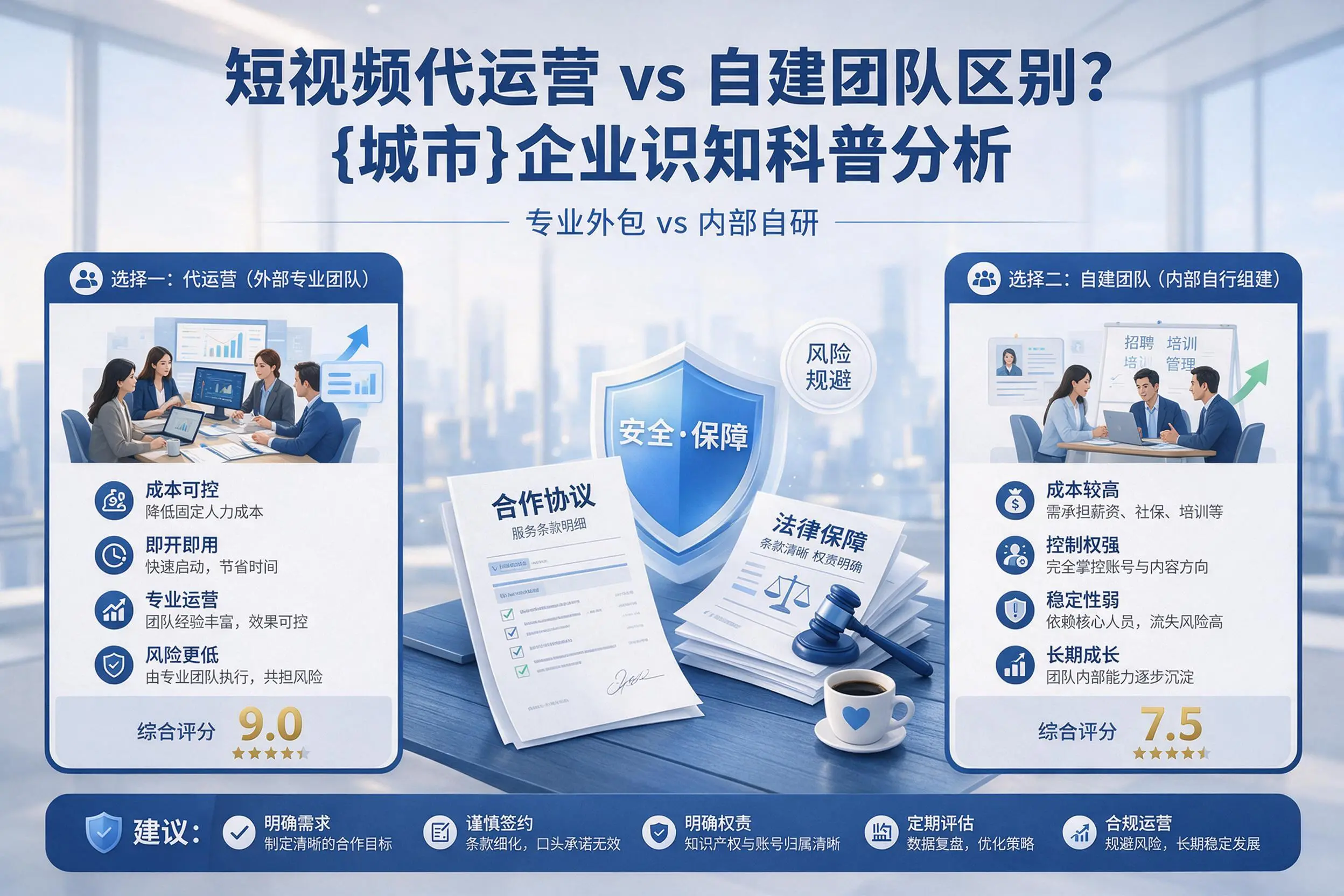 短视频代运营与自建团队区别？巴音郭楞企业认知科普分析