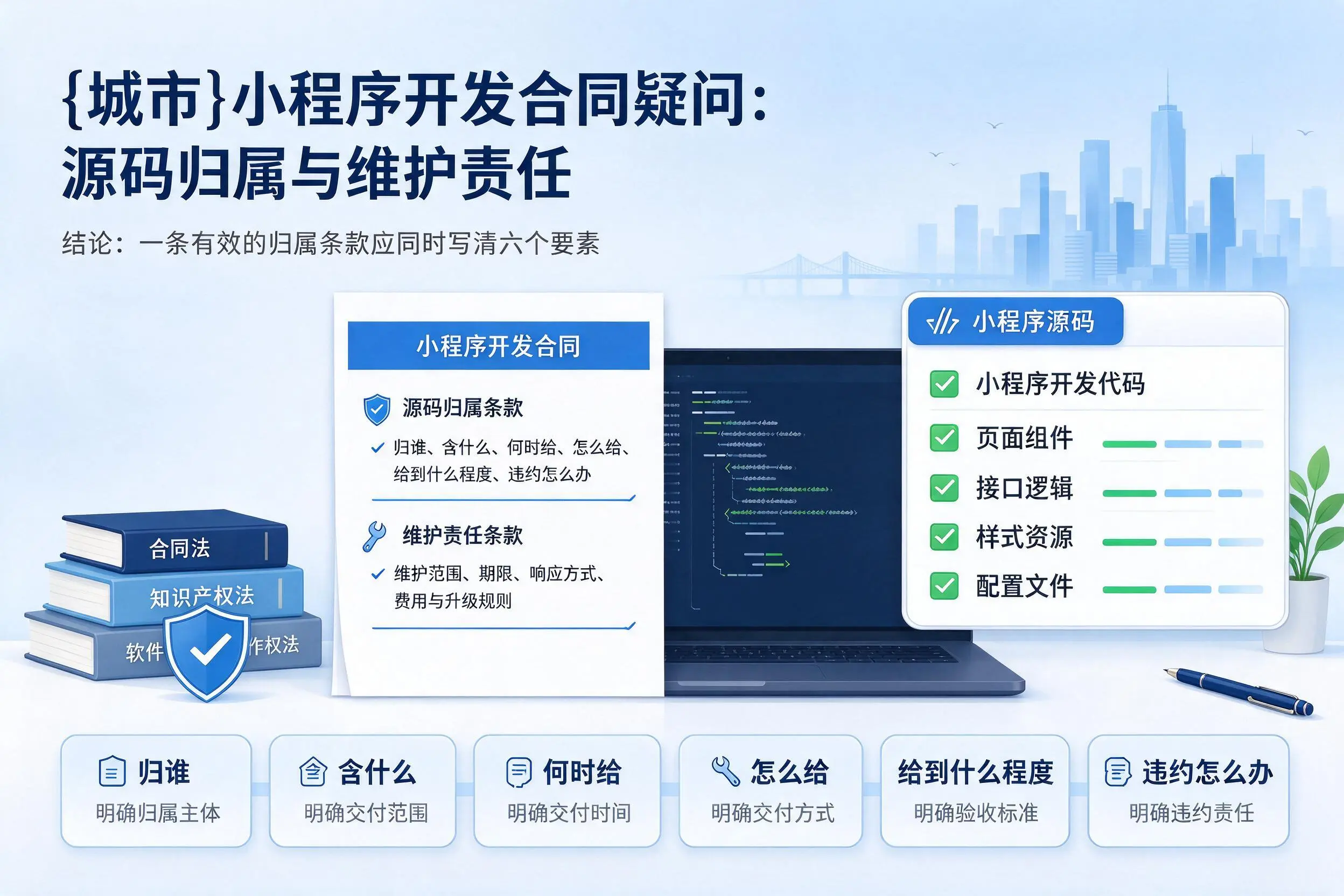 巴音郭楞小程序开发合同疑问：源码归属与维护责任