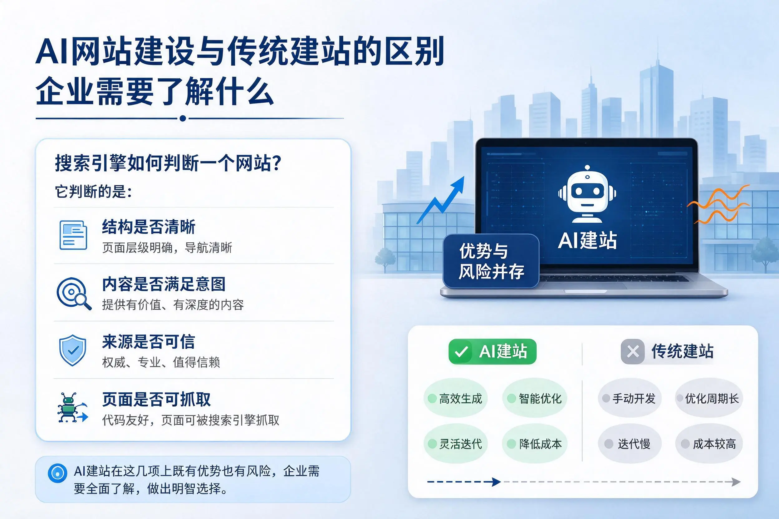 AI网站建设与传统建站的区别，巴音郭楞企业需要了解什么