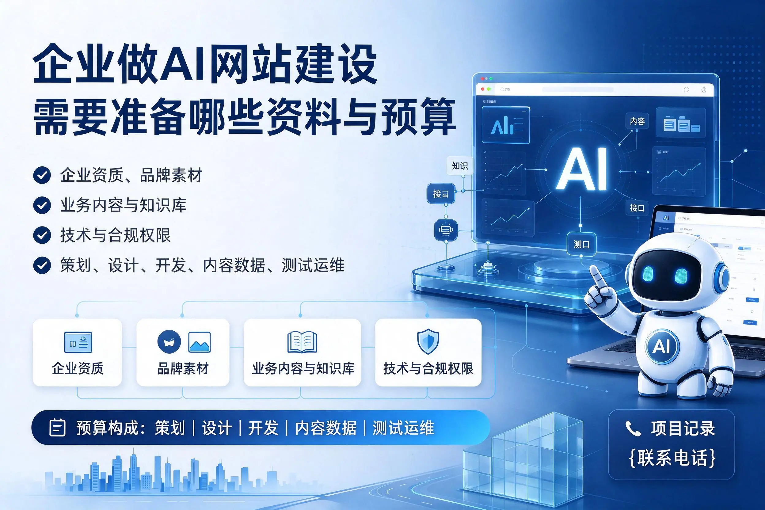 巴音郭楞企业做AI网站建设需要准备哪些资料与预算