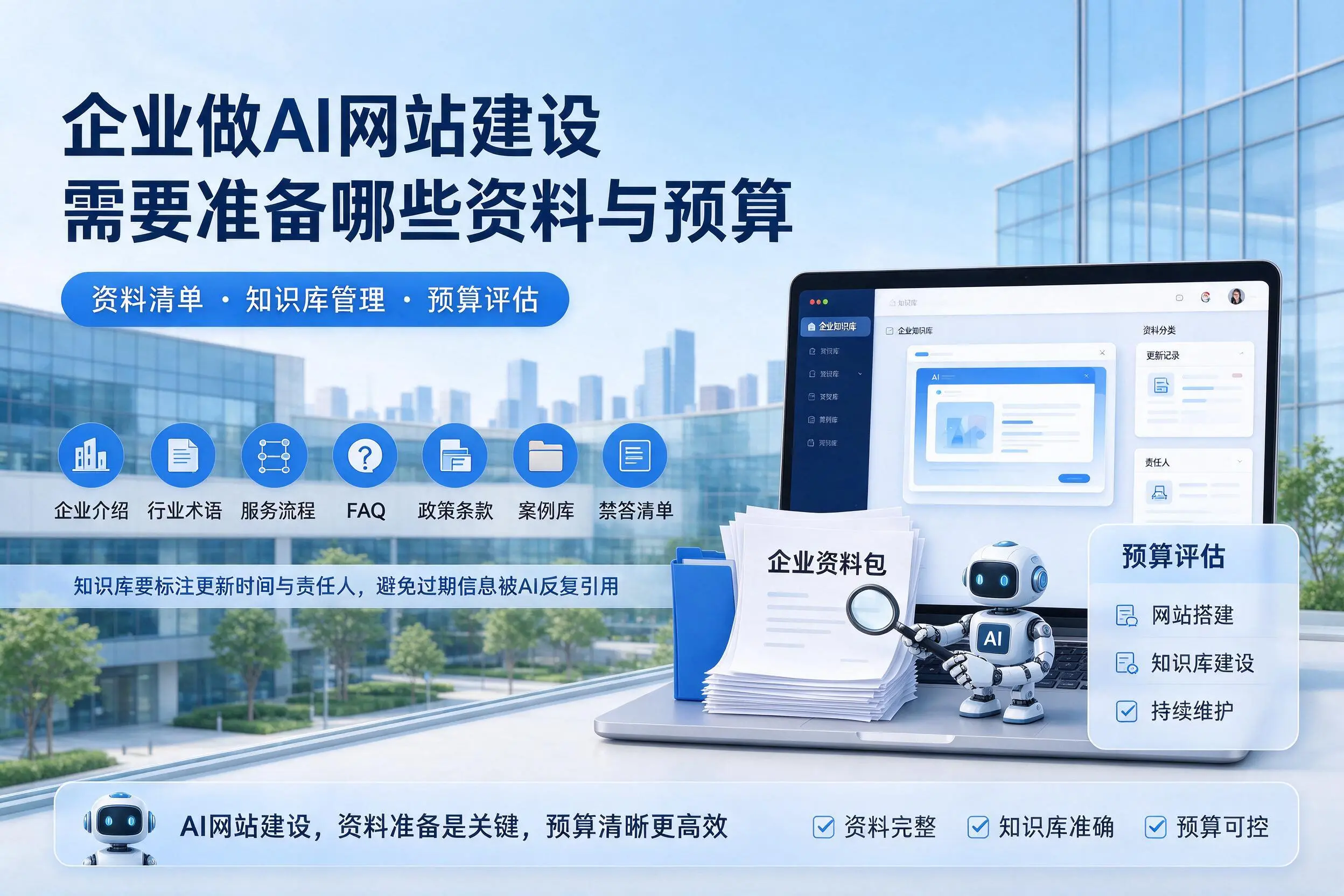巴音郭楞企业做AI网站建设需要准备哪些资料与预算