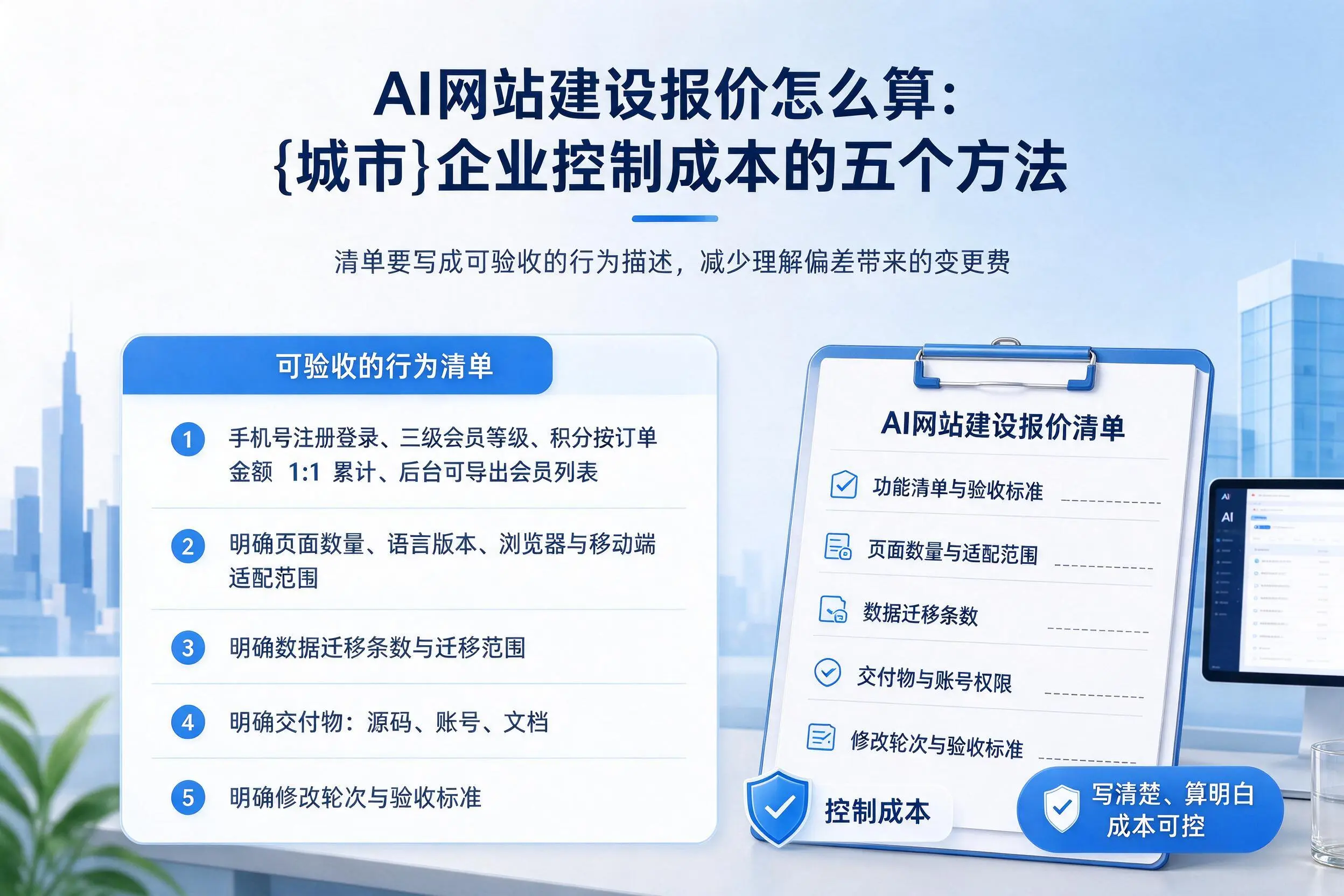 AI网站建设报价怎么算：巴音郭楞企业控制成本的五个方法